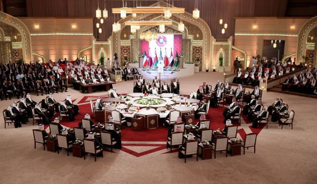 A general view of the meeting of leaders during the Gulf Cooperation Council (GCC) summit in Doha on December 9, 2014. (AFP Photo/STR)