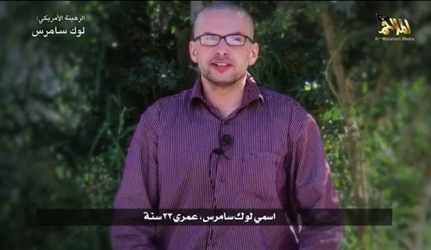 A man, who identified himself as Luke Somers, speaks in this still image taken from a video purportedly published by Al-Qaeda in the Arabian Peninsula. (Reuters/via Reuters TV)