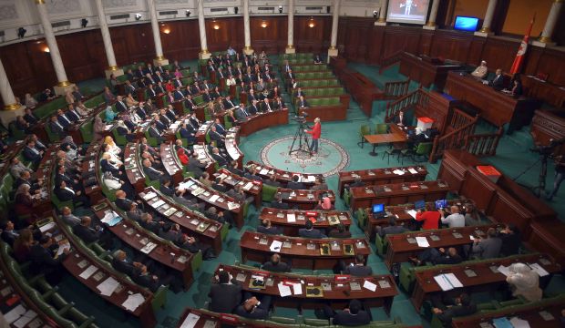 The new president of the Tunisian Assembly Mohamed Ennaceur speaks during a plenary session on December 4, 2014 in Tunis. (AFP Photo/Fethi Belaid)