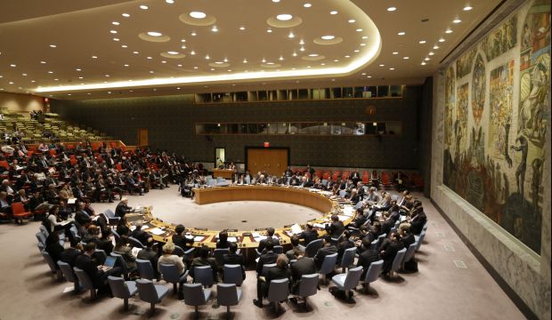 UN Security Council meets to vote on Palestinian resolution demanding an end to Israeli occupation within three years, in New York, on December 30, 2014. (AP Photo/Frank Franklin II)