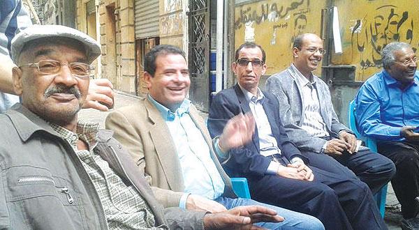 Writers and intellectuals gather at the Friday Session. (Asharq Al-Awsat)