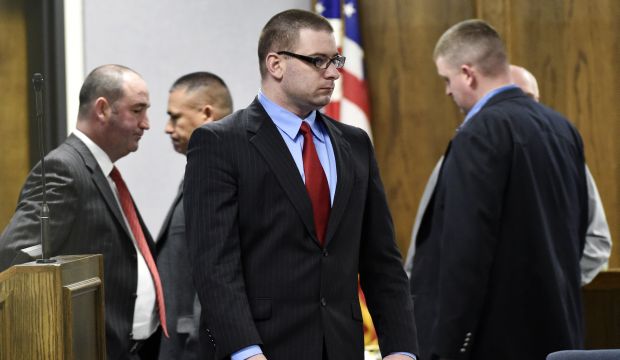 Former Marine Cpl. Eddie Ray Routh stands during his capital murder trial in Stephenville, Texas, on February 24, 2015. (AP Photo/The Dallas Morning News, Michael Ainsworth, Pool)