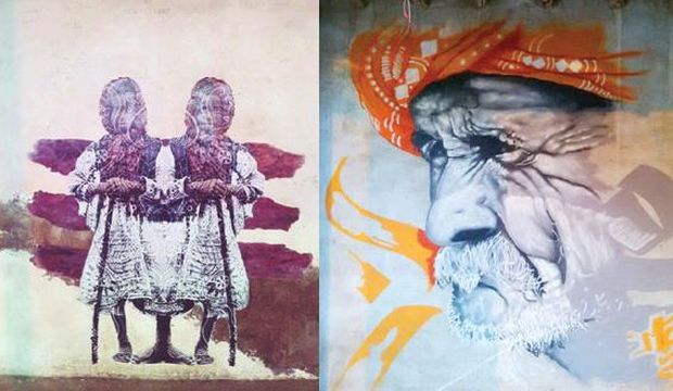 Street art on the walls of Jeddah, Saudi Arabia, forms part of the 'Inner Voices' exhibition. (Baher Younes)