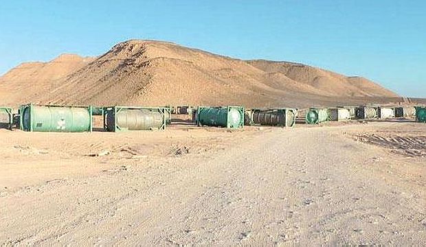 Remains of Muammar Gaddafi's chemical weapons arsenal in the desert. (Asharq Al-Awsat)