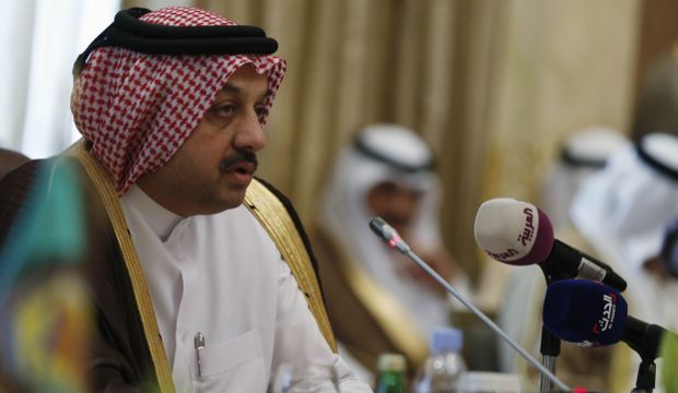 Qatari Foreign Minister Khalid Bin Mohammed Al-Attiyah presides over the Gulf Cooperation Council (GCC) meeting in Riyadh on March 12, 2015. (Reuters/Faisal Al Nasser)