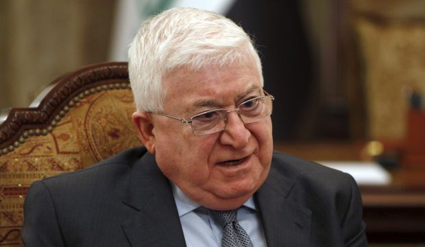 Iraq's President Fuad Masoum speaks during an interview with Reuters at the presidential palace in Baghdad, on March 25, 2015. (Reuters/Ahmed Saad)