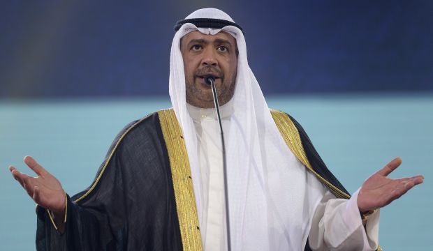Sheikh Ahmad Al-Fahad Al-Sabah speaks during the ANOC Awards ceremony in Bangkok on November 7, 2014. (Pornchai Kittiwongsakul/AFP/Getty Images)