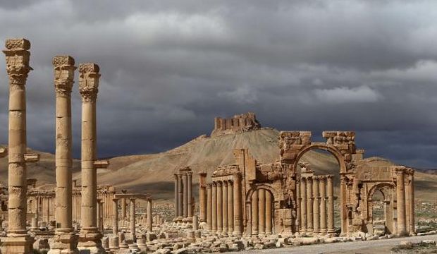 A file picture taken on March 14, 2014 shows a partial view of the ancient oasis city of Palmyra, 215 kilometers northeast of Damascus. (AFP)