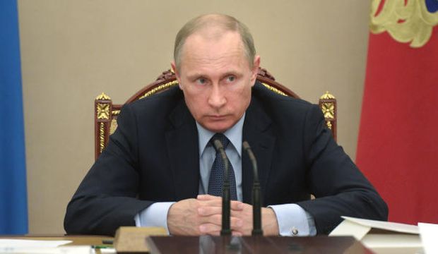 Russian President Vladimir Putin listens during a meeting in the Kremlin, Moscow, Russia on May 27, 2015. (Alexei Nikolsky/RIA Novosti, Kremlin Pool Photo via AP)