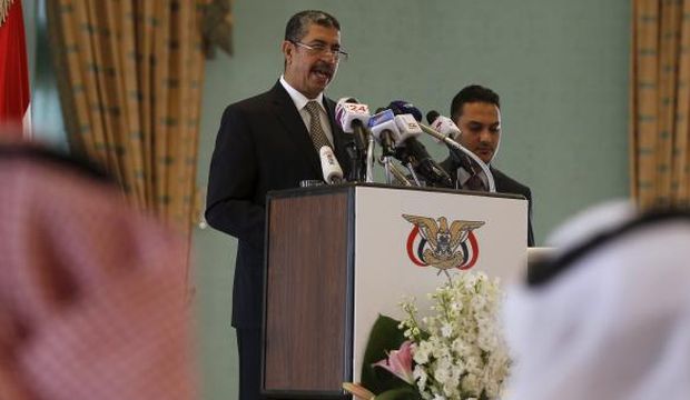 Yemen's Prime Minister and Vice President Khaled Bahah addresses a news conference in Riyadh, Saudi Arabia, on June 8, 2015. (Reuters/Faisal Al Nasser)
