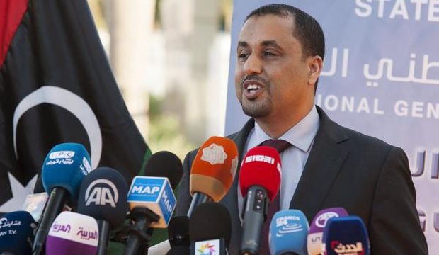 Saleh Al-Makzom, deputy president of Libya's General National Congress (GNC), speaks during UN-brokered talks in Skhirat, near Rabat, Morocco, on June 25, 2015. (Reuters/Stringer)