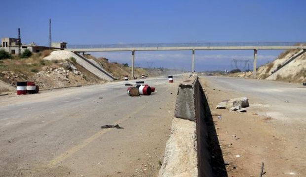 A checkpoint that belonged to the forces of Syria's President Bashar Al-Assad is seen after a coalition of rebel groups called the Jaysh Al-Fatah said they took control of it, on a highway that connects Aleppo to Latakia, in the Idlib countryside, Syria, on June 6, 2015. (Reuters/Mohamad Bayoush)