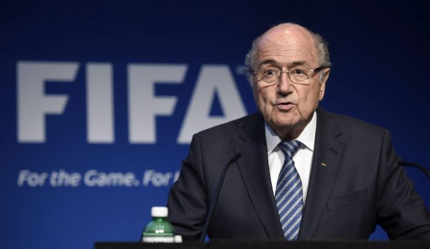 epa04780637 FIFA president Joseph S. Blatter speaks during a press conference at the FIFA headquarters in Zurich, Switzerland, 02 June 2015. (EPA/Ennio Leanza) 