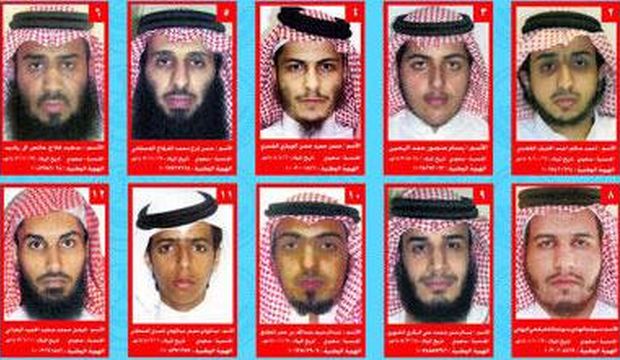 A photo, issued by Saudi Arabia's Interior Ministry on June 3, 2015, shows the suspects wanted in connection with two recent suicide bomb attacks on Shi'ite mosques in the Kingdom. (Saudi Press Agency)