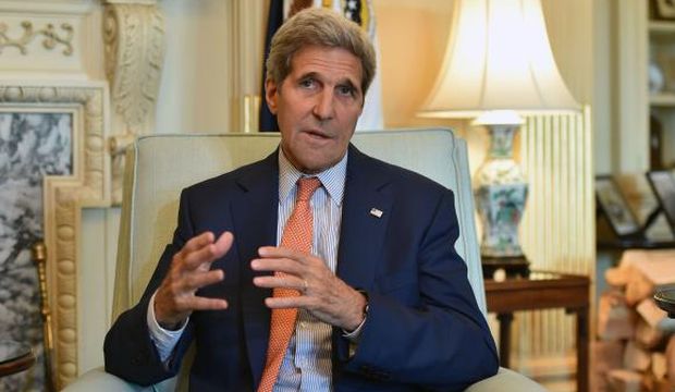 US Secretary of State John Kerry answers a question after his meeting with Saudi Foreign Minister Adel Al-Jubeir at the Department of State in Washington, DC, on July 16, 2015. (AFP Photo/Mladen Antonov)