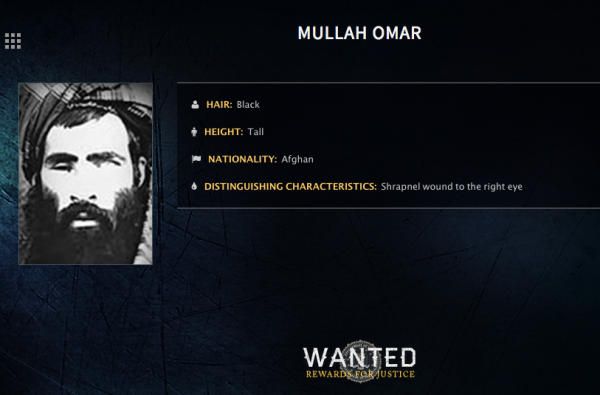 In this undated image released by the FBI, Mullah Mohammed Omar is seen in a wanted poster. (FBI via AP, File)