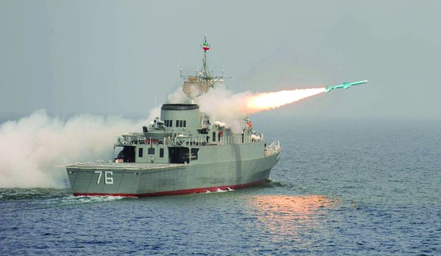 The new Iranian warship Jamaran fires a  missile, reported to be a Noor, a long-range anti-ship  missile manufactured by Iran and  based on the Chinese C-802, in an exercise in the  southern waters of Iran, on March 9, 2010. (AP Photo/IIPA, Ebrahim Norouzi)
