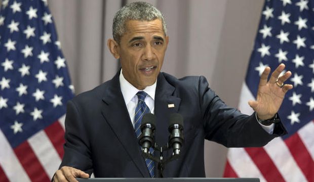President Barack Obama speaks about the nuclear deal with Iran, on August 5, 2015, at American University in Washington. (AP Photo/Carolyn Kaster)