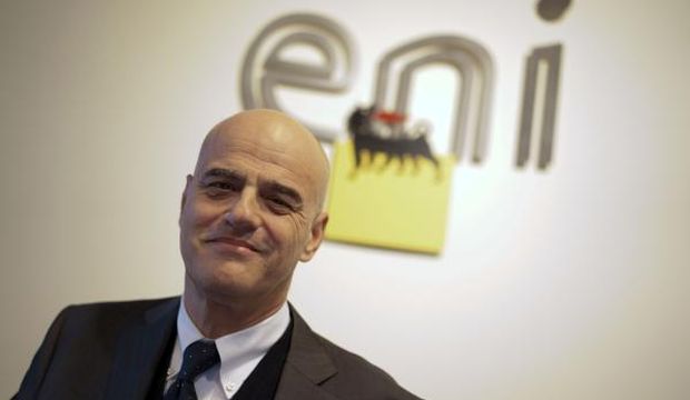 In this January 20, 2015 file photo, Italian energy giant Eni CEO Claudio Descalzi poses for a photo prior to the start of a conference in Rome. The Italian energy company Eni says it has discovered a "supergiant" natural gas field off Egypt. A company statement on August 30, 2015 is calling it the "largest-ever" found in the Mediterranean Sea. (AP Photo/Andrew Medichini, File)
