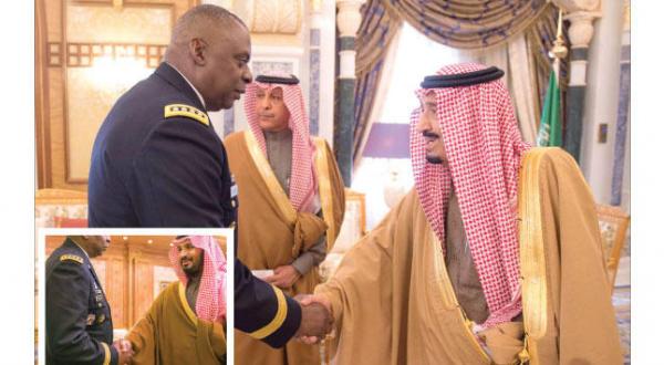 King Salman Receives Commander of US Central Command