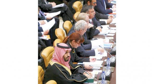 The Saudi Defence Minister Prince Mohammed bin Salman attending the meeting for defence ministers of the international coalition against ISIS at the headquarters of NATO in Brussels yesterday (Reuters)