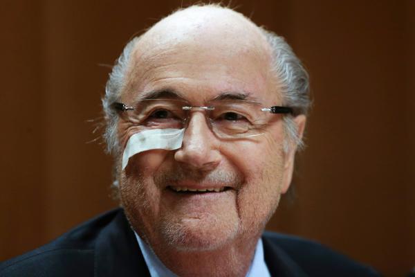 Suspended FIFA president Sepp Blatter looks on during a press conference on December 21, 2015 in Zurich after world football's governing body announced its verdict on corruption case. / AFP / MICHELE LIMINA