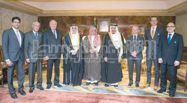 King Salman bin Abdulaziz during patronizing King Faisal International Prize Ceremony on Wednesday in Riyadh