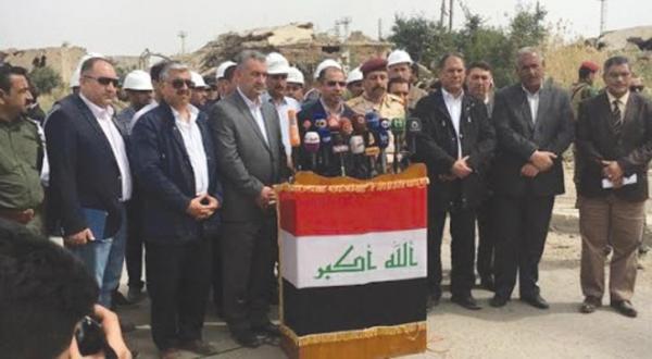 Salim al-Jabouri Speaker of the Iraqi Parliament during a press conference in Ramadi on Sunday