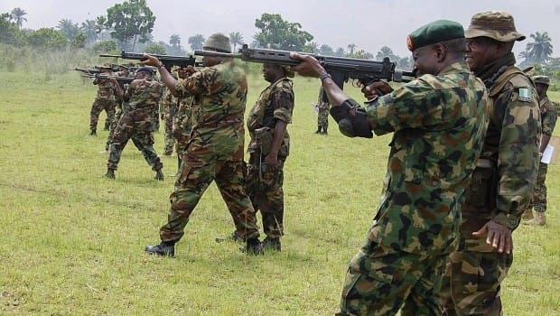 Nigerian forces bombard Islamist militant camps from the air
