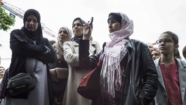 French police, youths clash after veil incident