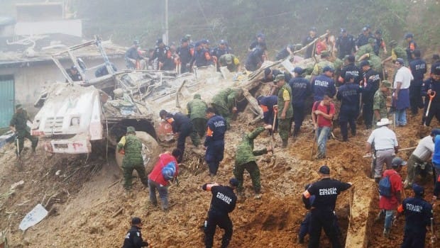 34 dead as big storms hit Mexico on opposite sides