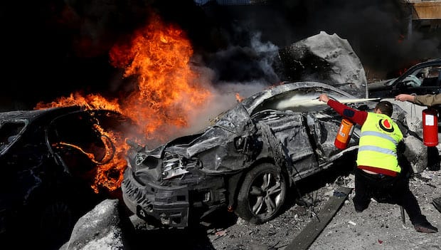 Bomb hits southern Beirut as Hezbollah and Future Movement begin meetings