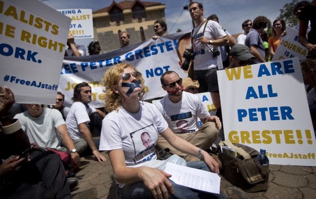 Twitter campaign to free Al-Jazeera staff gains momentum