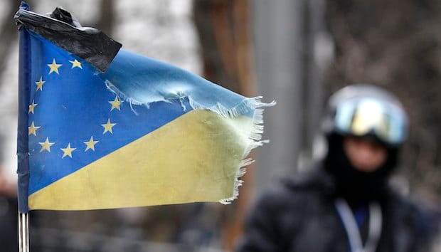 Ukraine president exits Kiev; protesters take over