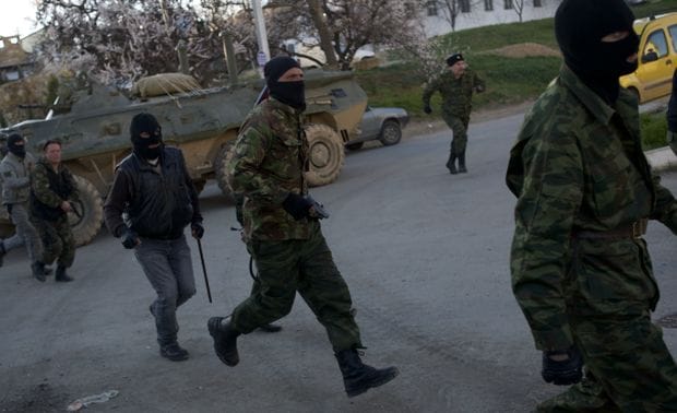 Pro-Russian forces storm Ukrainian base in Crimea