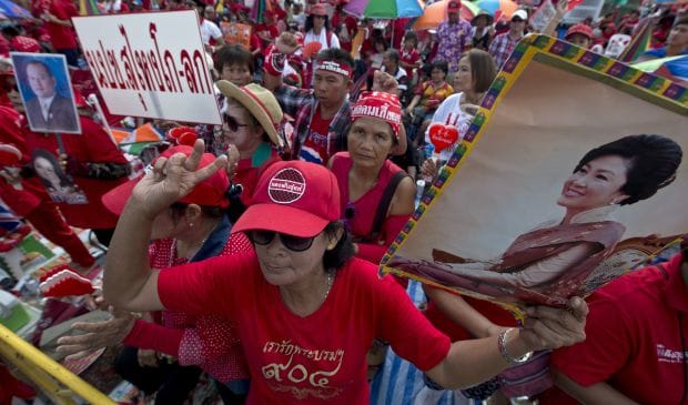 Thai government supporters gather to “defend democracy”
