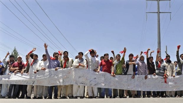 Hundreds protest alleged Afghan election fraud