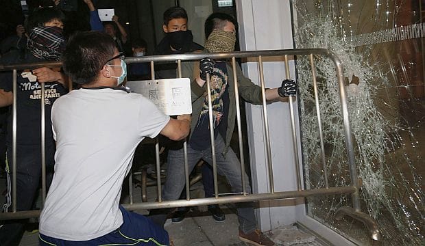 Hong Kong activists try to storm legislature