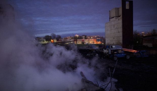 Baltimore erupts in riots after funeral of black man who died in police custody