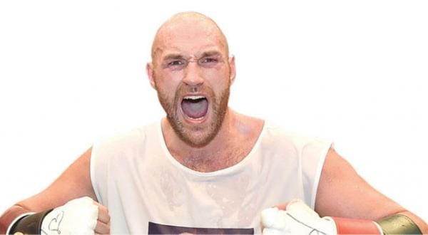 Tyson Fury in a Boxing Ring with the World