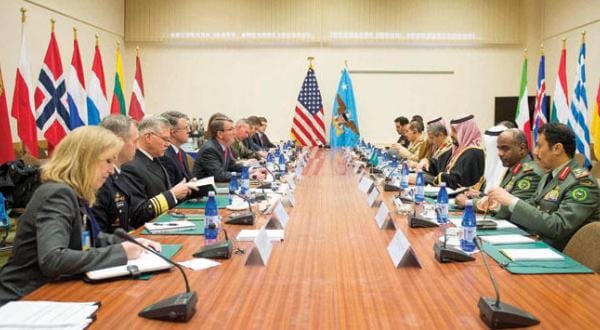 Deputy Crown Prince Meets with British, Italian, US, German Ministers of Defense in Brussels