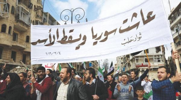 Syrian Opposition Protests against Assad after Ceasefire