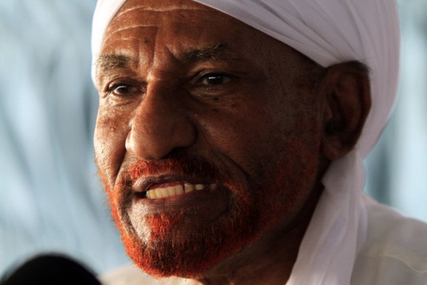 Al-Sadiq al-Mahdi: We Want Planned Uprising to Prevent Chaos