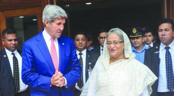 Strengthening Security and Combating Terrorism Dominates Talks With Kerry in Bangladesh
