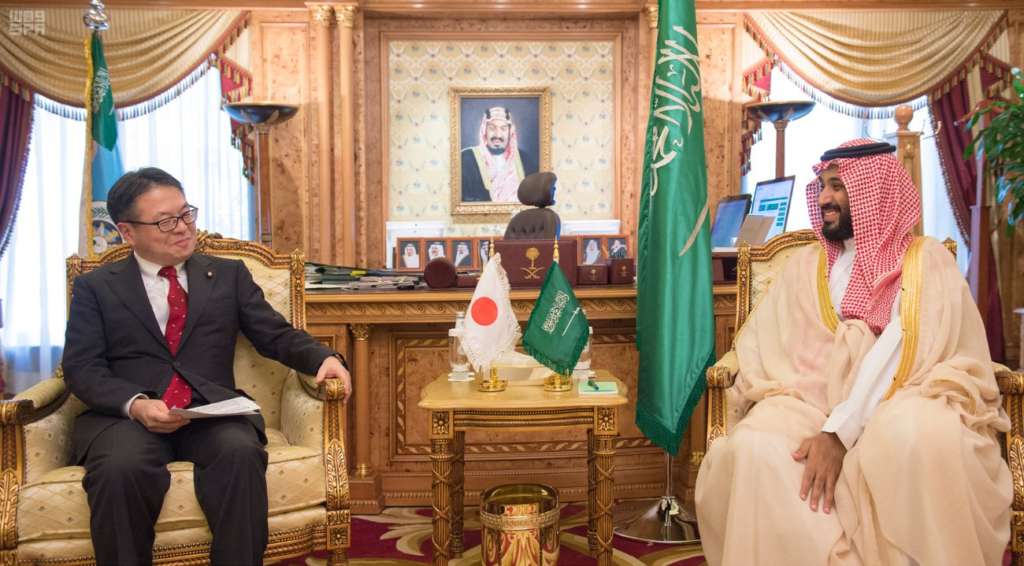 Deputy Crown Prince Receives Japanese Delegation