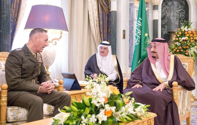 King Receives Chief of U.S. Joint Chiefs of Staff