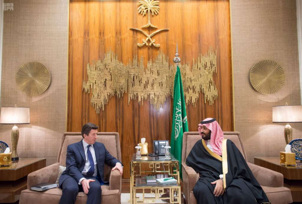 Deputy Crown Prince Receives UK’s National Security Deputy Advisor