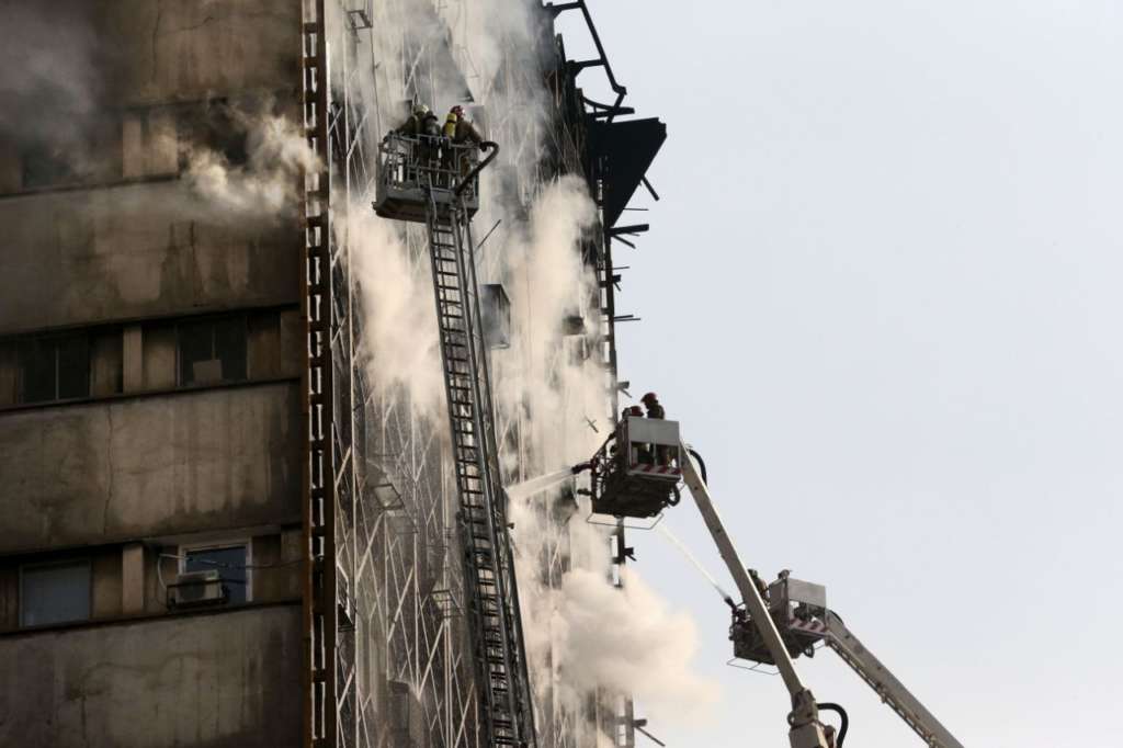 Collapse of Burning Tehran High-Rise Kills at least 20 Firefighters