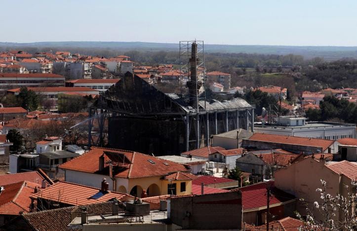 Fire Damages Historic Mosque in Greece