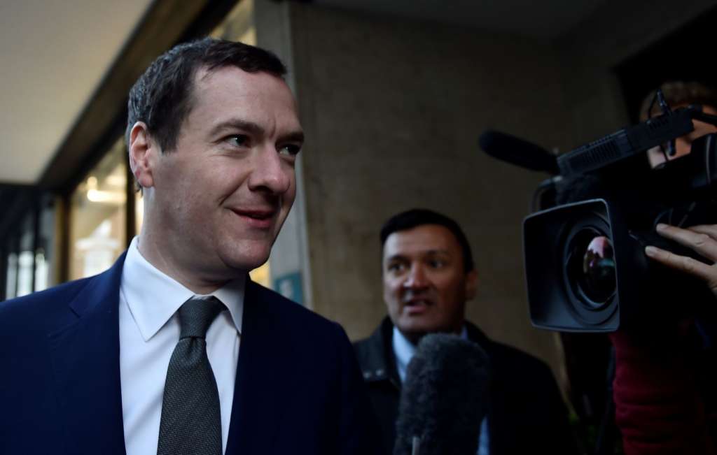 Former British Finance Minister Leads the Evening Standard